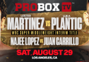 El campeón guatemalteco, Lester Martínez, enfrentará al invicto Luka Plantić este 29 de agosto en Los Ángeles.