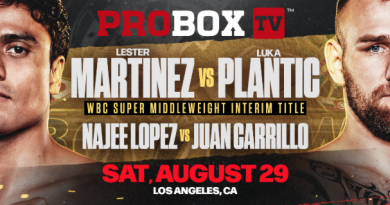 El campeón guatemalteco, Lester Martínez, enfrentará al invicto Luka Plantić este 29 de agosto en Los Ángeles.